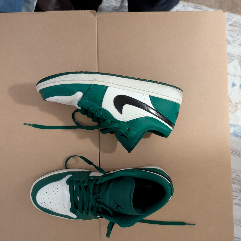 Nike Green and White Athletic Shoes